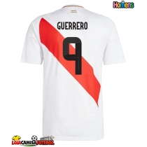Camisa de Futebol Peru Paolo Guerrero #9 Equipamento Principal Copa America 2024 Manga Curta